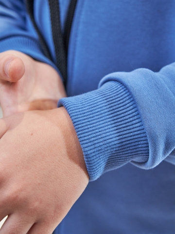 328-ДЖ. Костюм детский  на молнии, джинса хлопок 65%, 35% ПЭ, 3-х нитка без начеса 80,86,92