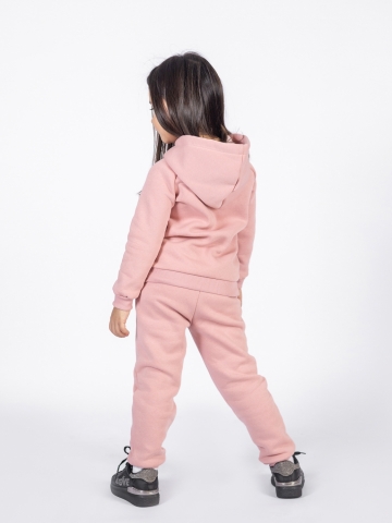 296-П. Свитшот с капюшоном  + Штаны, хлопок 65%, 35% ПЭ, 3-х нитка (начес) пудра 122,128,134,140