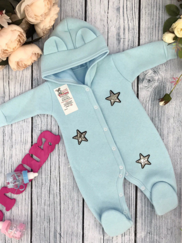 Купить оптом 218. Комбинезон ясельный, хлопок 65%, 35% ПЭ, футер с начёсом 62.68,74 в Ульяновске