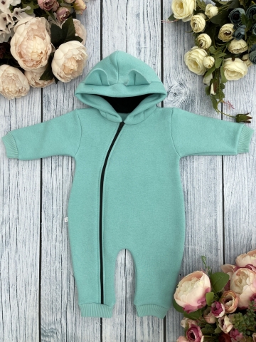 Купить оптом 308-Б. Комбинезон с капюшоном, хлопок 65%, 35% ПЭ, 3-х нитка с начесом + интерлок 62,68,74,80 в Ульяновске